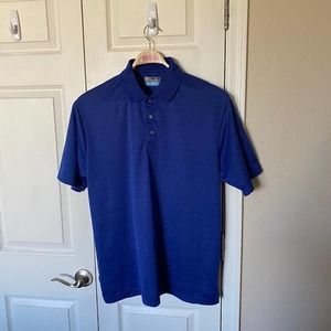 PGA Polo Shirt Men's XL Blue Short‎ Sleeve Logo Polo Top